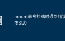 mount命令挂载时遇到错误码怎么办