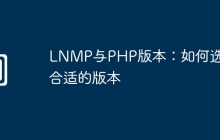 LNMP与PHP版本：如何选择合适的版本