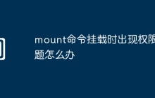 mount命令挂载时出现权限问题怎么办