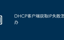DHCP客户端获取IP失败怎么办