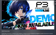 《女神异闻录3 Reload》推出试玩 正式版保留进度