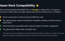 《寂静岭f》通过SteamDeck认证 运行存在部分限制
