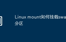 Linux mount如何挂载swap分区