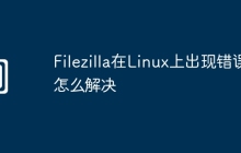 Filezilla在Linux上出现错误怎么解决