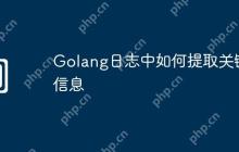 Golang日志中如何提取关键信息