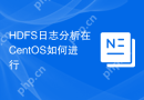HDFS日志分析在CentOS如何进行