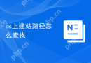 iis上建站路径怎么查找