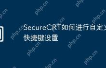 SecureCRT如何进行自定义快捷键设置