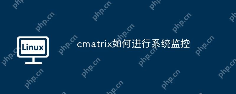 cmatrix如何进行系统监控 - 小浪云数据