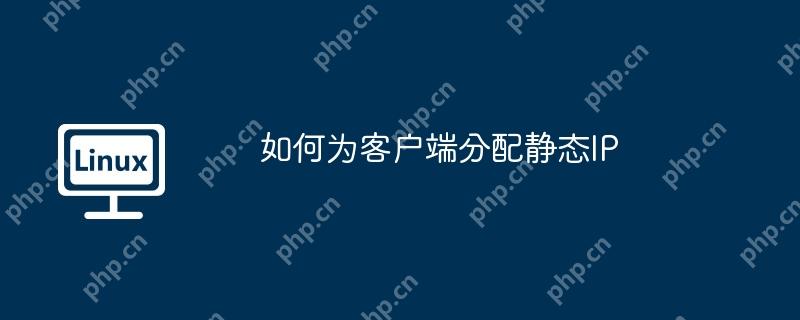 如何为客户端分配静态IP