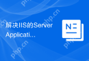 解决IIS的Server Application Error的方法有哪些