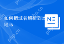 如何把域名解析到本地iis