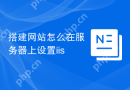 搭建网站怎么在服务器上设置iis