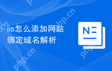 iis怎么添加网站绑定域名解析