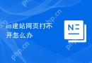 iis建站网页打不开怎么办