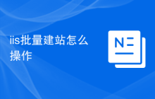 iis批量建站怎么操作