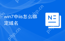win7中iis怎么绑定域名