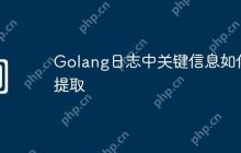 Golang日志中关键信息如何提取
