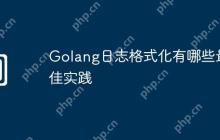 Golang日志格式化有哪些最佳实践