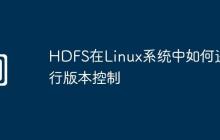 HDFS在Linux系统中如何进行版本控制