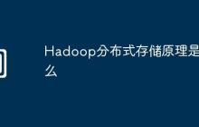 Hadoop分布式存储原理是什么