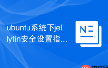 ubuntu系统下jellyfin安全设置指南