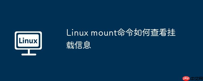 Linux mount命令如何查看挂载信息