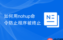 如何用nohup命令防止程序被终止