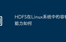 HDFS在Linux系统中的容错能力如何
