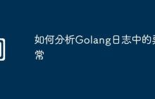 如何分析Golang日志中的异常