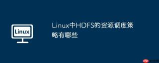 linux中hdfs的资源调度策略有哪些