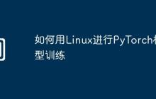 如何用Linux进行PyTorch模型训练