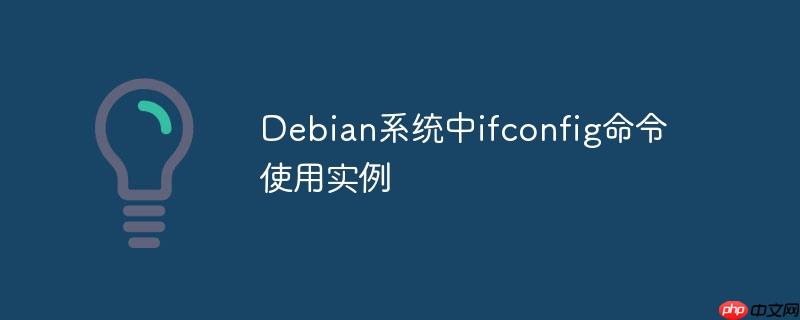 Debian系統(tǒng)中ifconfig命令使用實例