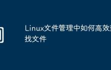 Linux文件管理中如何高效查找文件