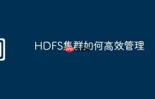 HDFS集群如何高效管理