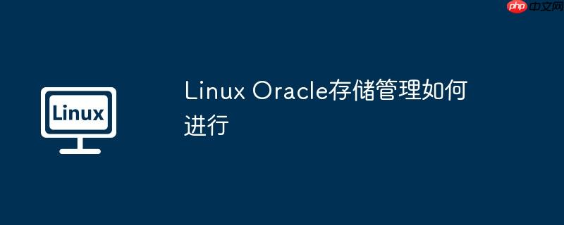 Linux Oracle存儲管理如何進行 - 小浪云數據