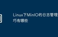Linux下MinIO的日志管理技巧有哪些