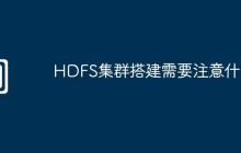 HDFS集群搭建需要注意什么
