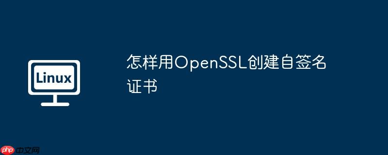 怎样用openssl创建自签名证书