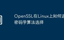 OpenSSL在Linux上如何进行密码学算法选择