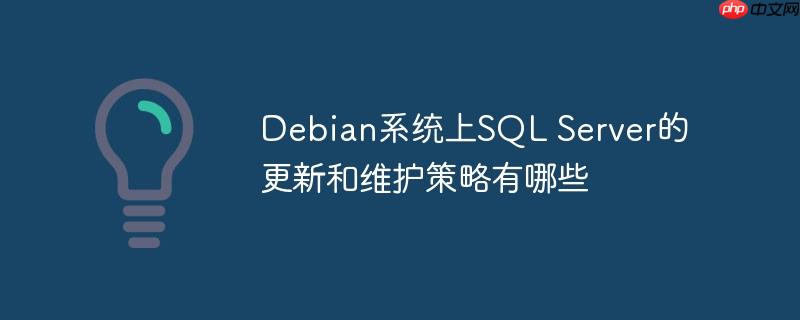 debian系统上sql server的更新和维护策略有哪些