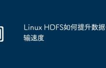 Linux HDFS如何提升数据传输速度
