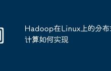 Hadoop在Linux上的分布式计算如何实现