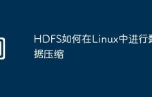 HDFS如何在Linux中进行数据压缩