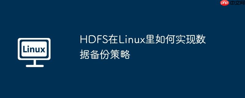 hdfs在linux里如何实现数据备份策略