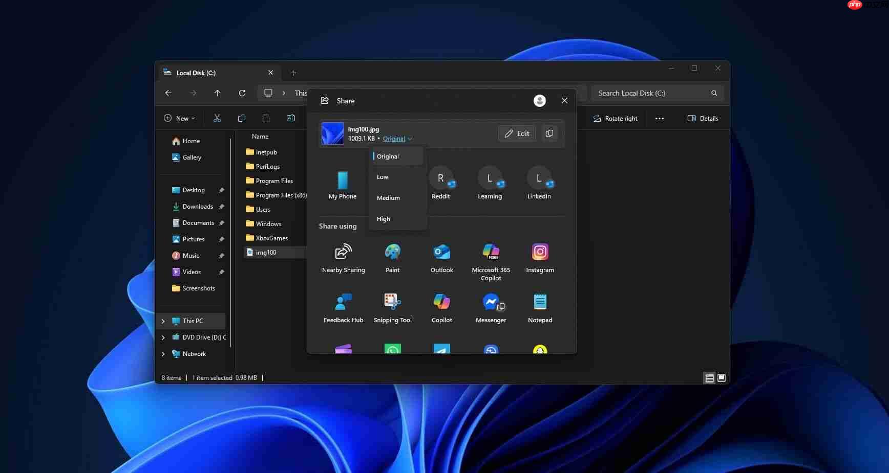 Win11 将整合压缩图像功能：不降分辨率，1MB 原图最低至 148KB