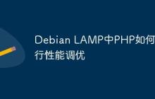 Debian LAMP中PHP如何进行性能调优