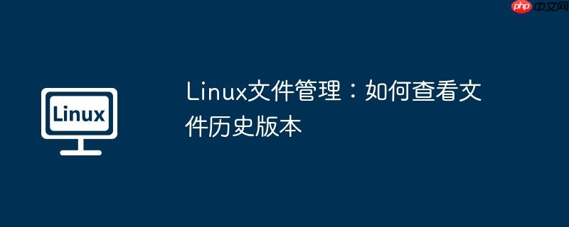 linux文件管理：如何查看文件历史版本