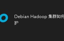 Debian Hadoop 集群如何维护