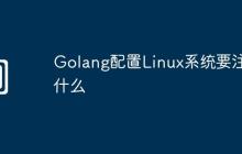Golang配置Linux系统要注意什么